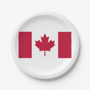 Canadian Flag Paper Party Plates