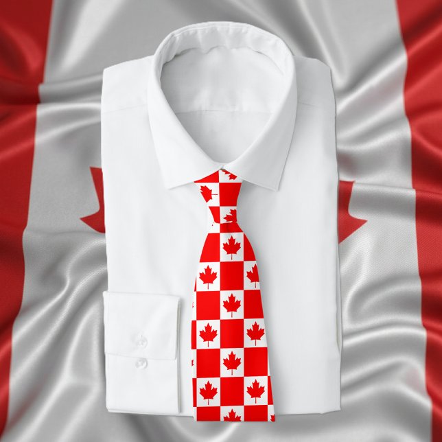 Canadian flag pattern Canada Day party neck tie (Canadian neck tie)