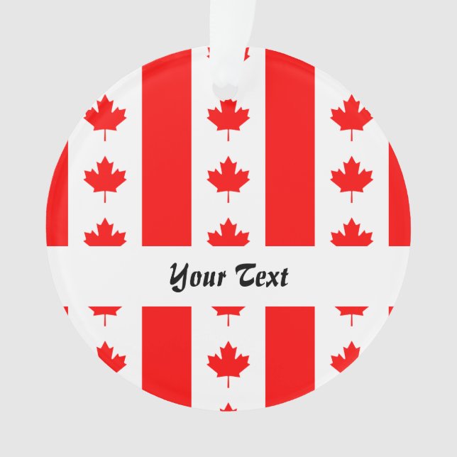 Canadian flag pattern ornament (Front)
