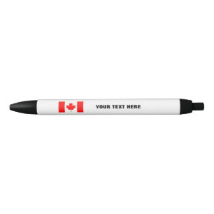 Canadian flag pen with personalizable promo text