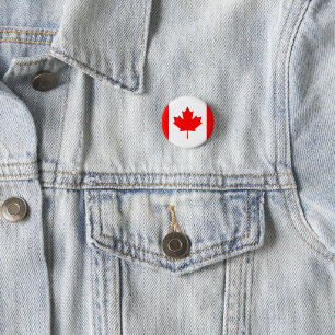 Canadian flag pinback buttons