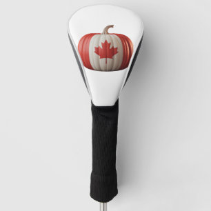 Canadian Flag Pumpkin Maple Leaf Thanksgiving Over Golf Head Cover