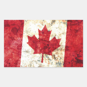 Canadian Flag Rectangular Sticker