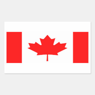 Canadian Flag Rectangular Sticker