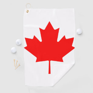 Canadian Flag Red Maple Leaf Golf Towel