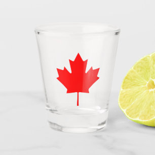 Canadian Flag Red Maple Leaf Shot Glass