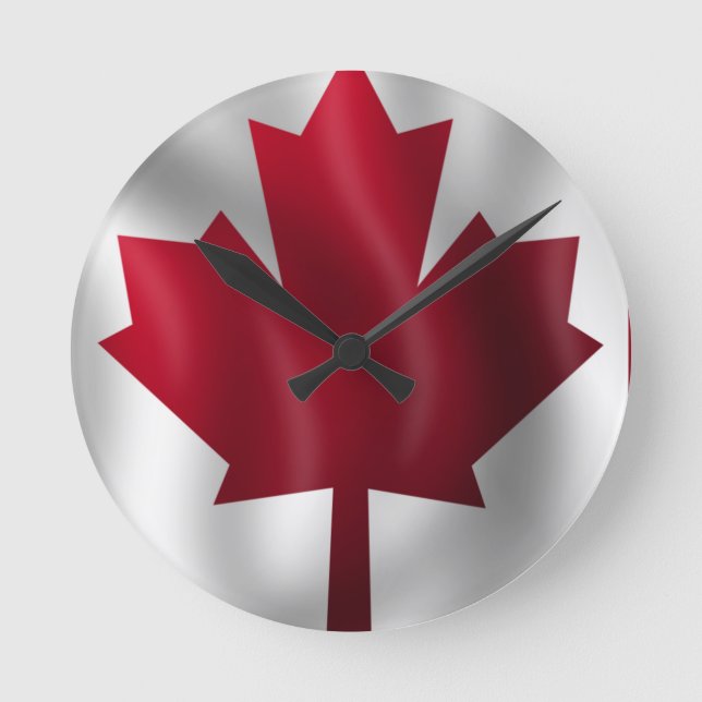 Canadian Flag Round Clock (Front)