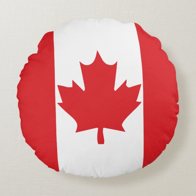 Canadian Flag Round Cushion (Front)