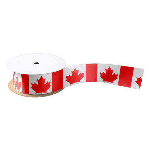 Canadian Flag Satin Ribbon