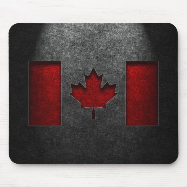 Canadian Flag Stone Texture Mouse Pad (Front)