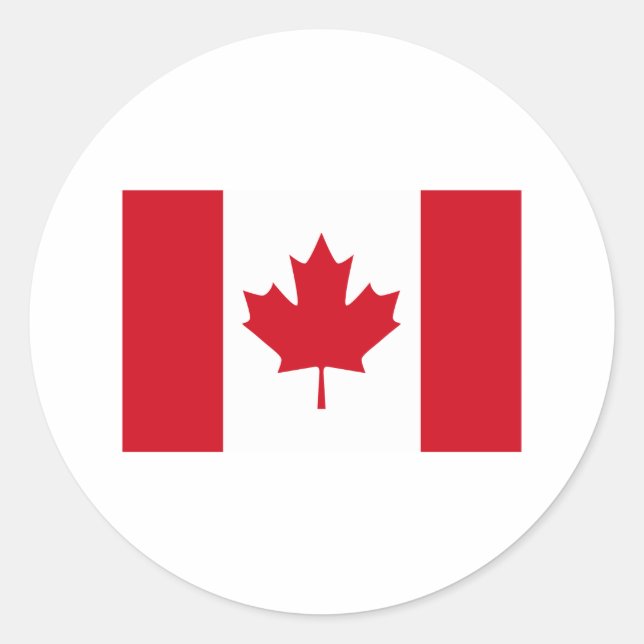 Canadian Flag T-shirts and Apparel Classic Round Sticker (Front)