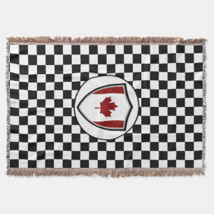 Canadian flag throw blanket