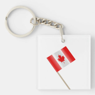 Canadian flag toothpick key ring