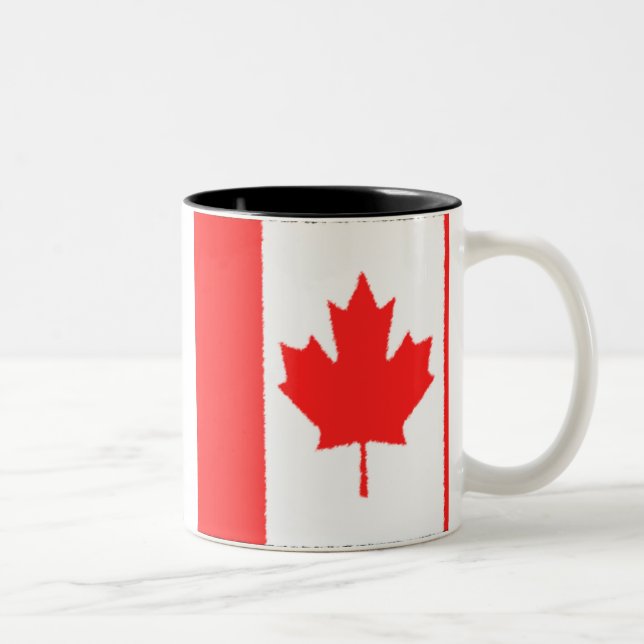 Canadian Flag Two-Tone Coffee Mug (Right)