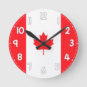 Canadian Flag Wall Clock - Flag of Canada