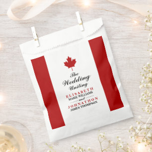 Canadian Flag Wedding Favour Bag