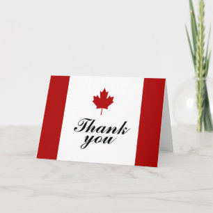 Canadian Flag Wedding Thank You Card