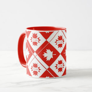 Canadian flag with maple leaves mug