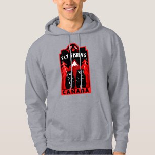 Canadian Fly Fishing Gifts Hoodie