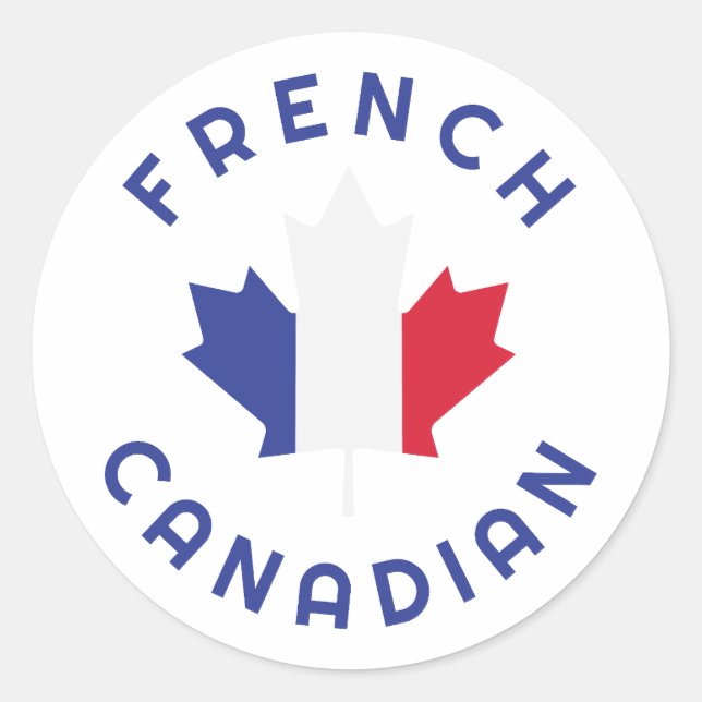 Canadian French Roots  Classic Round Sticker (Front)