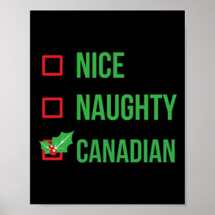 Canadian Funny Canada Pajama Christmas Gift Poster