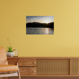 Canadian geese and sunset over Spring Valley Reser Poster