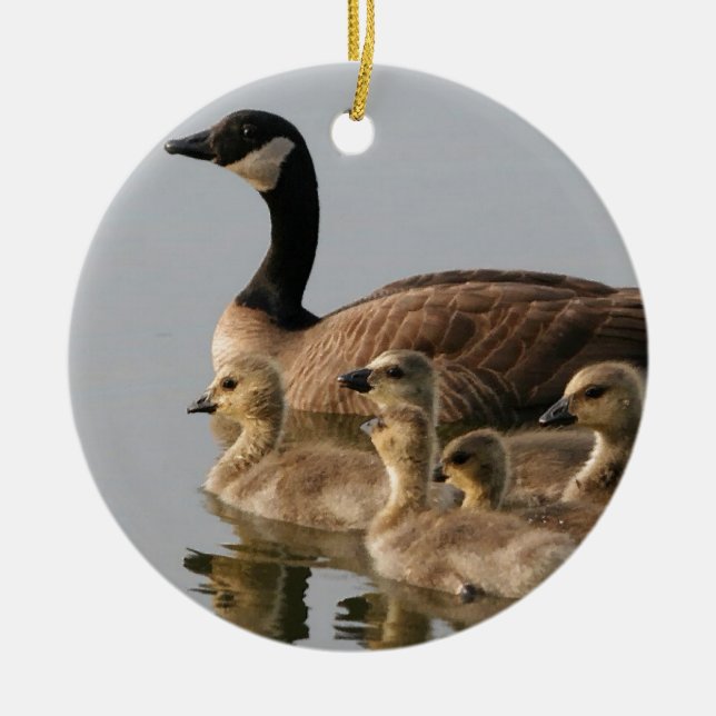 Canadian Geese Bird Lovers Gifts Ceramic Ornament (Front)