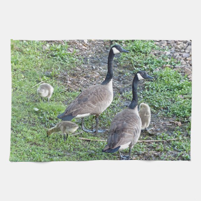 Canadian Geese Family Tea Towel (Horizontal)