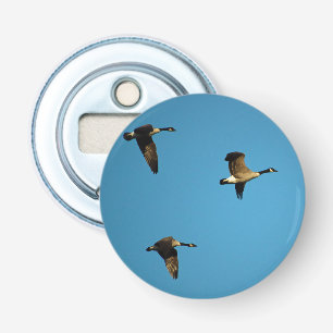 Canadian geese in flight bottle opener