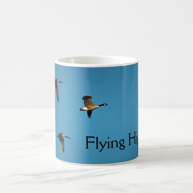 Canadian geese in flight   coffee mug (Center)