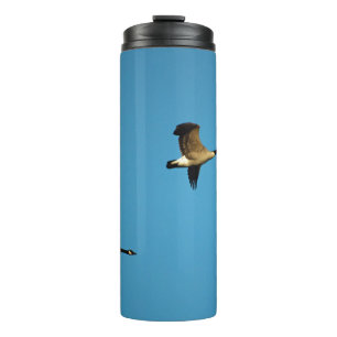 Canadian geese in flight thermal tumbler