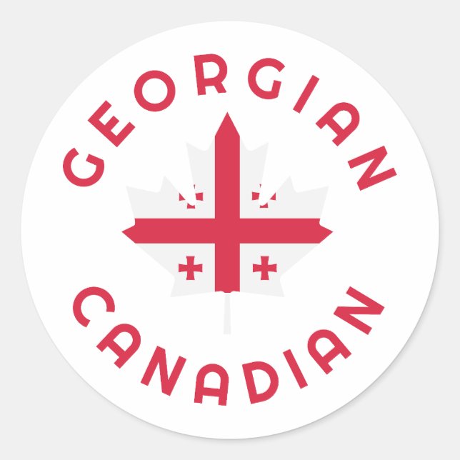 Canadian Georgian Roots  Classic Round Sticker (Front)