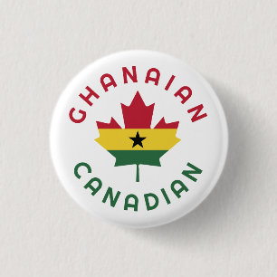 Canadian Ghanaian Roots 3 Cm Round Badge