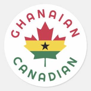Canadian Ghanaian Roots Classic Round Sticker