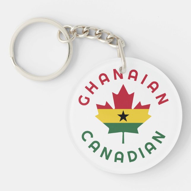 Canadian Ghanaian Roots Key Ring (Front)