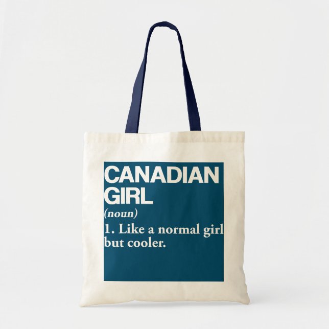 Canadian Girl Definition Canada Flag Country Tote Bag (Front)