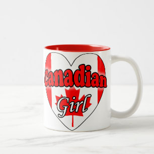 Canadian Girl Two-Tone Coffee Mug