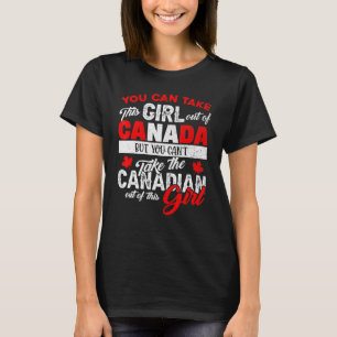Canadian Girl Women   Maple Leaf Canada T-Shirt