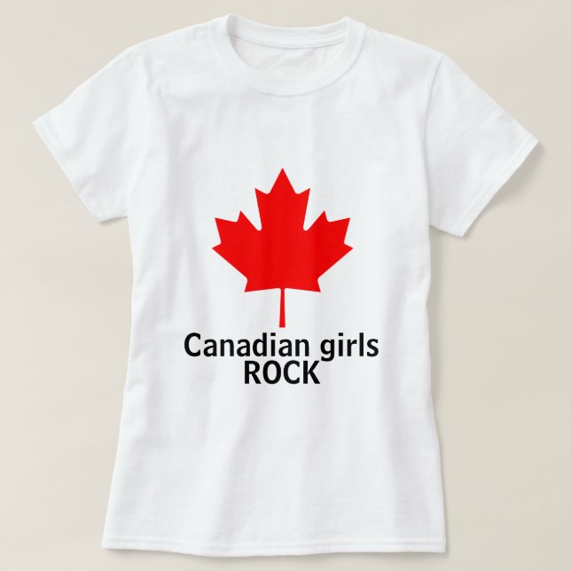Canadian Girls Rock ladies shirt (Design Front)