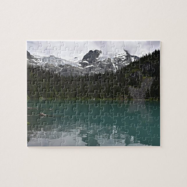 Canadian Glacier Lake Snow Covered Mountain Photo Jigsaw Puzzle (Horizontal)