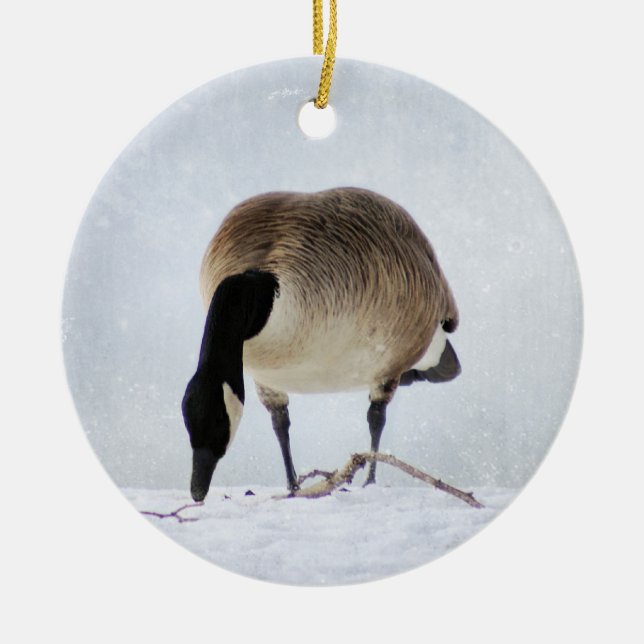 Canadian Goose Ceramic Tree Decoration (Front)