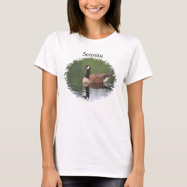 Canadian Goose Nature Photo Serenity T-Shirt (Front)