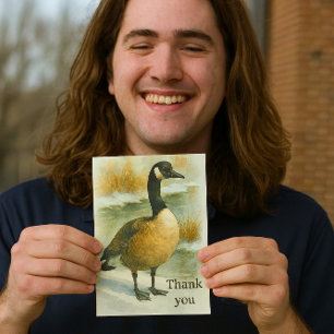 Canadian Goose Wildlife  Thank You Card