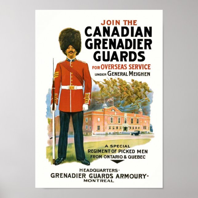 Canadian Grenadier Guards Recruitment Poster (Front)