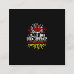 canadian ground with german roots square business card