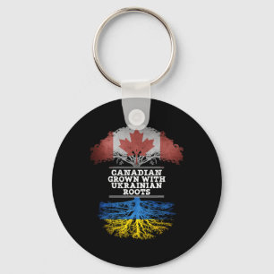 Canadian Grown With Ukrainian Roots T Shirt Key Ring