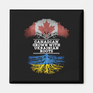 Canadian Grown With Ukrainian Roots T Shirt Magnet