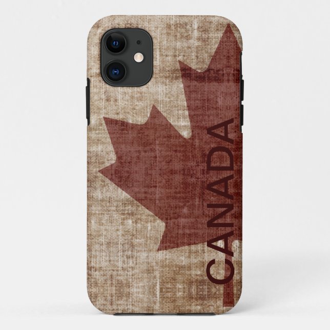 Canadian grunge flag i-phone  case (Back)