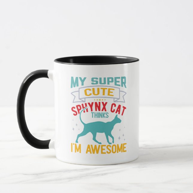 Canadian Hairless Sphynx Cat Funny Mug (Left)