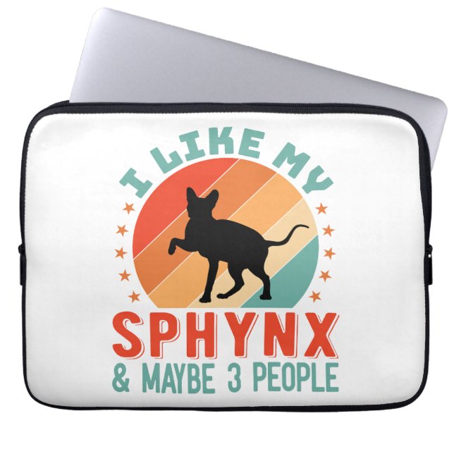 Canadian Hairless Sphynx Cat Owner Humour Laptop Sleeve (Front)